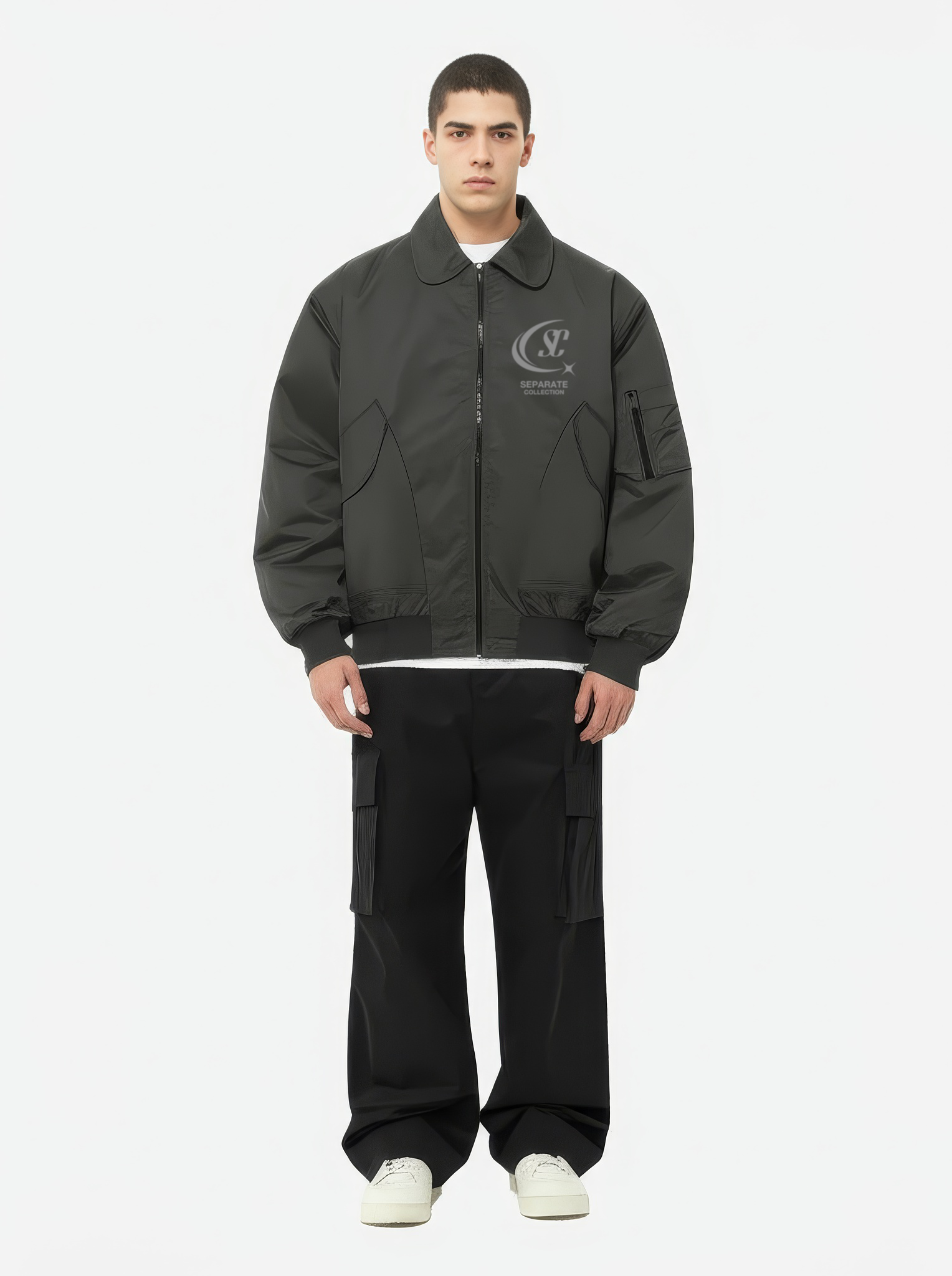 Separate Collection Wolf Grey Bomber Jacket